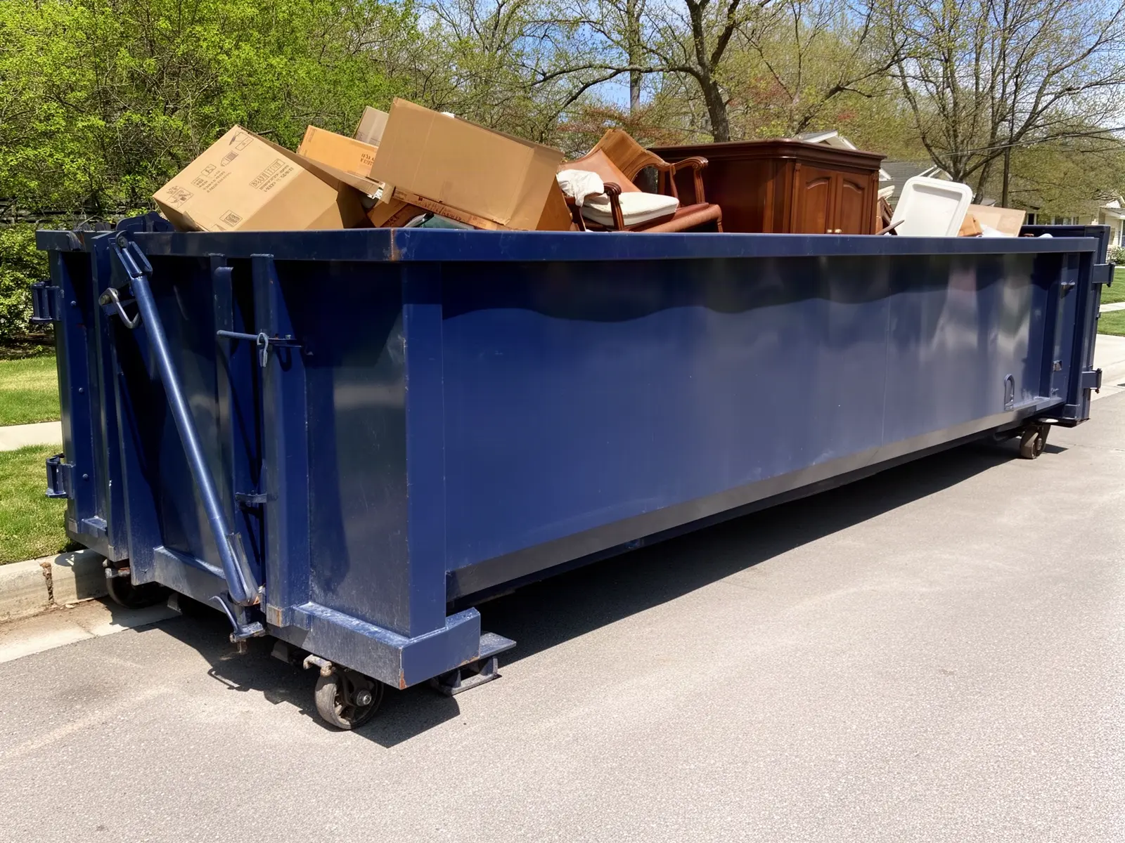 Roll-off dumpster from East River Dumpster Rental in Framingham, MA